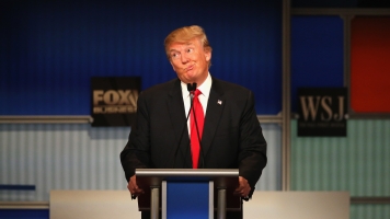 Donald Trump at a presidential debate