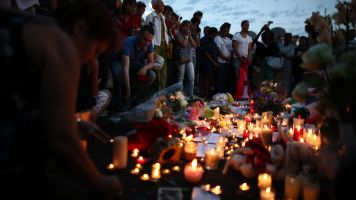 Mourners gather to remember victims in Nice, France, terror attack.