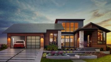 House with Tesla's solar roof