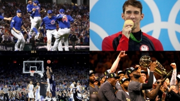 A mashup of memorable sports images from 2016.
