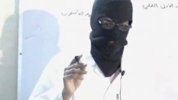 A masked man in an Al Qaeda instructional video from 2007