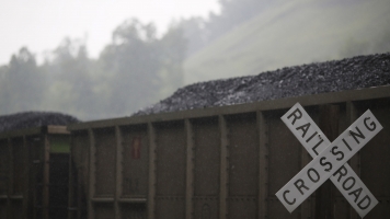 Coal in a train car