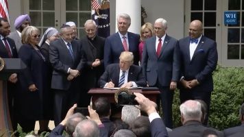 Trump Signs 'Religious Liberty' Order, ACLU Calls It Discriminatory