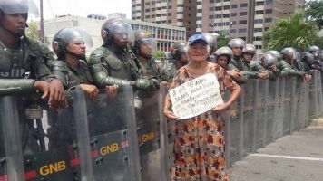 A protester in Venezuela