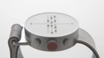 A smartwatch that uses Braille