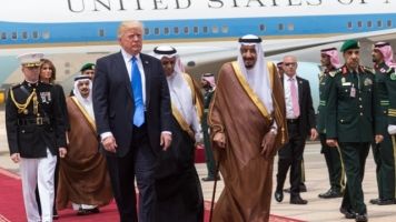 President Donald Trump with King Salman of Saudi Arabia