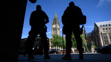 Armed police officers in Manchester