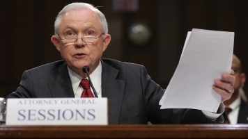 Attorney General Jeff Sessions testifies before the Senate intelligence committee.