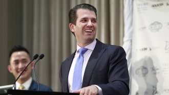 Donald Trump Jr. at the opening of a new Trump Hotel.