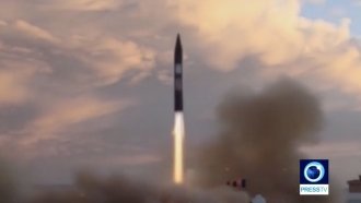 Video footage of a missile launch released by Press TV.