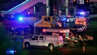 Law enforcement respond to mass shooting in Las Vegas