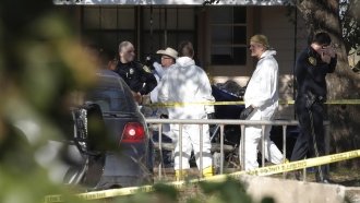 Scene of the Texas church shooting in Sutherland Springs