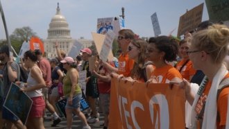 The Young Evangelicals for Climate Action march on Washington, D.C.