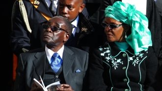 Zimbabwe President Robert Mugabe and his wife Grace Mugabe