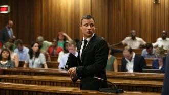 Oscar Pistorius appears in court.
