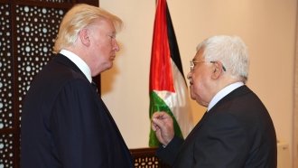 U.S. President Donald Trump and Palestinian Authority President Mahmoud Abbas.