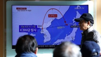 South Koreans see a news report on a North Korean missile test.