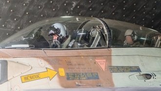 An Israeli pilot in a cockpit