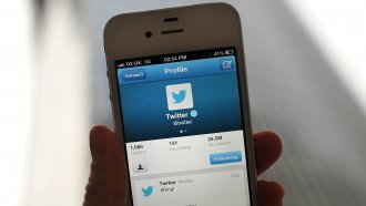 Twitter profile on a smartphone