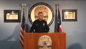 Austin Police Chief Brian Manley speaks
