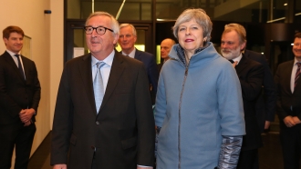European Commission President Jean-Claude Juncker and U.K. Prime Minister Theresa May