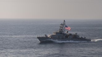 U.S. ship in the Strait of Hormuz