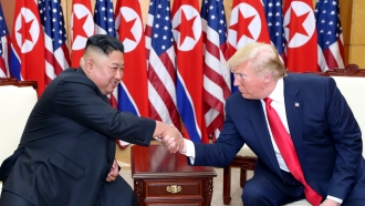 North Korean leader Kim Jong Un and President Donald Trump