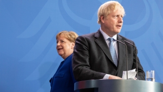 German Chancellor Angela Merkel and U.K. Prime Minister Boris Johnson