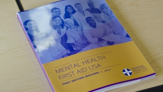 A manual accompanies and an eight hour mental health first aid class.