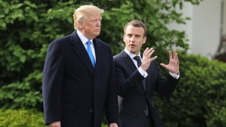 President Trump and French President Emmanuel Macron