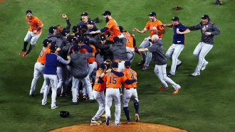 Houston Astros celebrate 2017 World Series win over Los Angeles Dodgers.