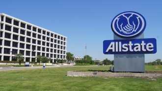Allstate sign in front of office building
