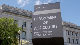 US Department of Agriculture sign and building