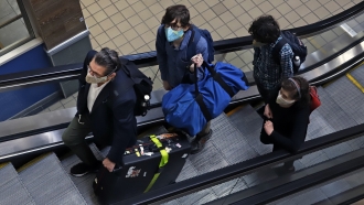 Passengers in Pittsburgh International Airport