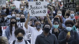 Protesters gather in Utah to demonstrate against racial injustice.