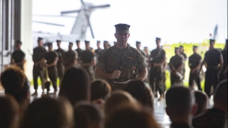U.S. Marines at Marine Corps Air Station Futenma on Okinawa