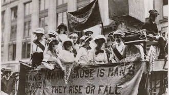 The women's suffrage parade in 1913