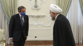 President Hassan Rouhani welcomes Director General of International Atomic Energy Agency Rafael Mariano Grossi.