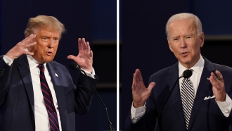 President Donald Trump and former Vice President Joe Biden during the first presidential debate.