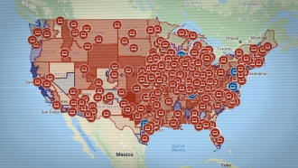 Hundreds of "local news" sites with partisan backers are mapped in the United States