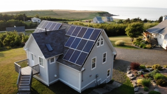 Solar panels on home