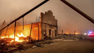 Destruction in Greenville, California, after wildfire
