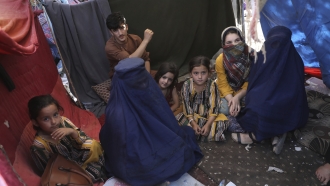 Internally displaced Afghans.