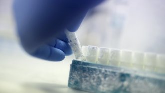 Vials of frozen donor sperm samples