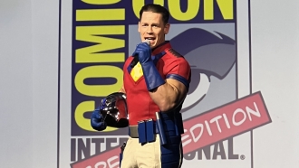 John Cena dressed as the character Peacemaker at Comic-Con