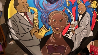 Julie Heide's artwork of Black jazz artists