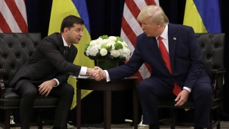 Ukrainian President Volodymyr Zelenskyy and former President Donald Trump