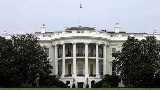 The White House and South Lawn area