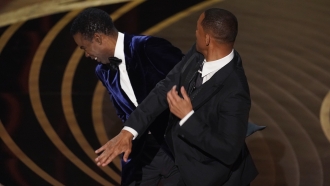 Will Smith hits presenter Chris Rock on stage