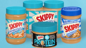 Jars of Skippy Peanut Butter